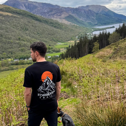 man standing in mountains 